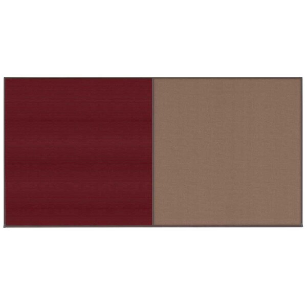 Enclosed Corkboard, 1 Door, 72"x36", 4" Fra, UV3411-SATIN-CLOUD